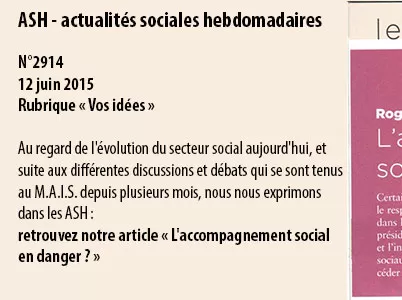 L'accompagnement social en danger ? ASH n°2914